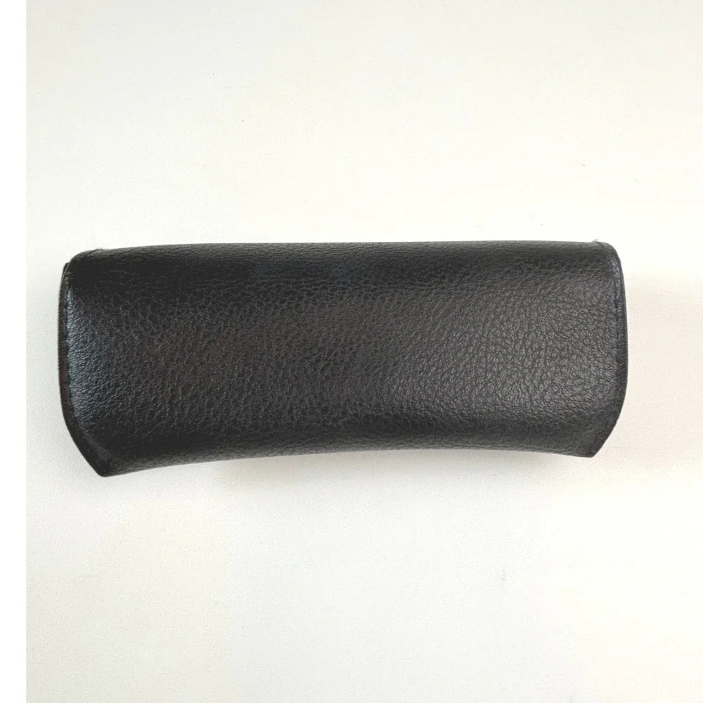 Ray-Ban Sunglasses Case Black Faux Leather OS Classic Snap Closure Logo